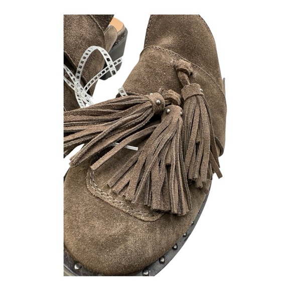 Johnston & Murphy Women's Alice Fringe Mule Slip On Gray Suede NWOB 9.5 - Picture 5 of 14